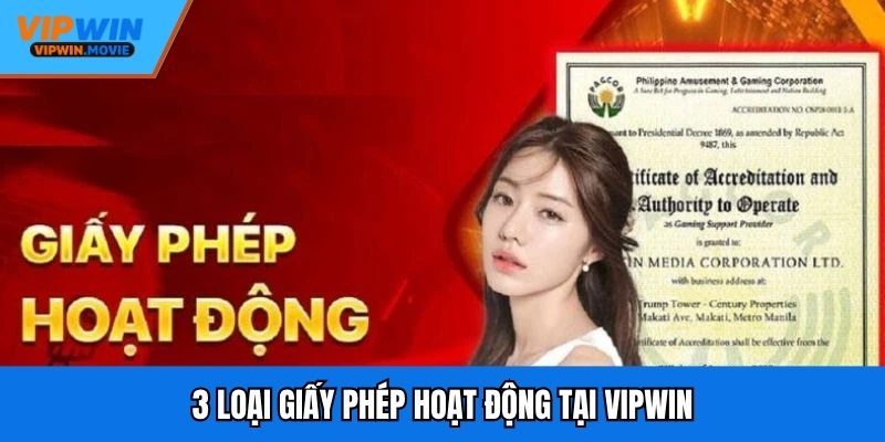3 loại giấy phép hoạt động tại VIPWIN